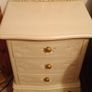 2 Elegant Cream Bedside Table / Locker with Carvings Image 2