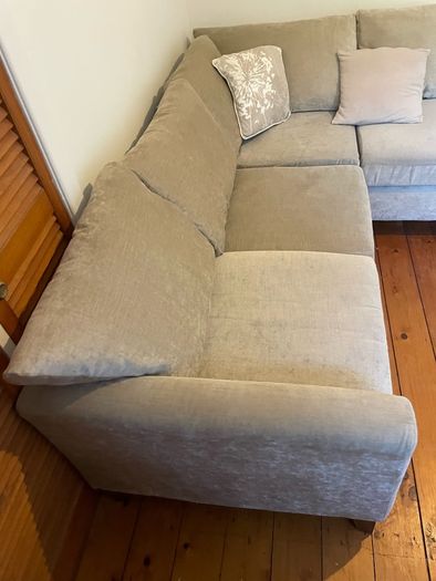 Light grey corner couch