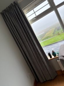 2 pairs of grey curtains 90 x 90