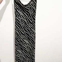 Dynamite Estera Cowl Neck Slip Maxi Dress Navy color / XS