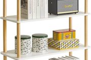 4 Tier Wooden Open Bookcase Modern Freestanding Bookshelf Storage Organizer,Multifunctional Display Stand for Bedroom, Living Room and Home Office, Storage Cabinet,White