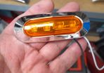 5pcs Ultra-Bright 4-LED Side Marker Lights with Chrome Bezel, 12V-24V