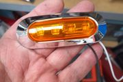 5pcs Ultra-Bright 4-LED Side Marker Lights with Chrome Bezel, 12V-24V