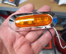 5pcs Ultra-Bright 4-LED Side Marker Lights with Chrome Bezel, 12V-24V