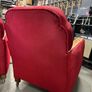 Art Deco 1930's Club Chair Pair Red cloth Image 5