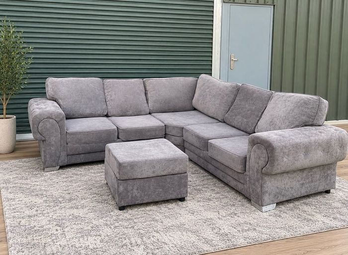verona corner sofa &footstool