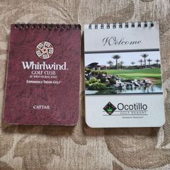 Golf Yardage Book X 2 . Whirlwind Golf Club At Horses Pass And Ocotillo Golf Resort Arizona.  Both In Very Good Condition.