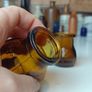 486 - Set of 2 Vintage Brown Amber Glass Cork Top Collectible Decorative Bovril Bottles Image 5