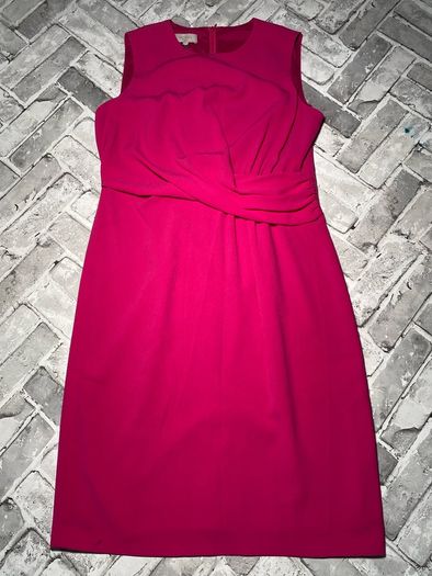 Ladies Hobbs Whitbourn Cocktail Dress Shocking Pink UK14