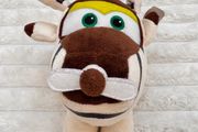 Super Wings Flying Friends Soft Plush Toy AirPlane Bello approx. 18 cm. Dirty Used Please see photos