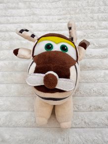 Super Wings Flying Friends Soft Plush Toy AirPlane Bello approx. 18 cm. Dirty Used Please see photos