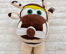 Super Wings Flying Friends Soft Plush Toy AirPlane Bello approx. 18 cm. Dirty Used Please see photos