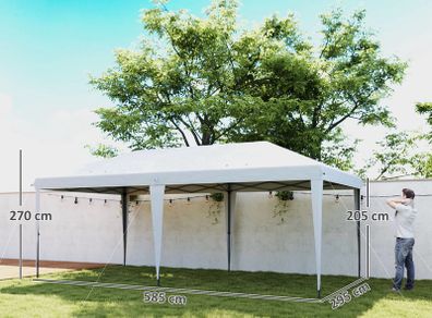 6 x 3(m) Garden Large Gazebo Canopy Waterproof Outdoor Party Tent Marquee