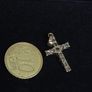 Vintage 9ct Gold Stone Set Cross Pendant Fully Hallmarked Birmingham Image 2