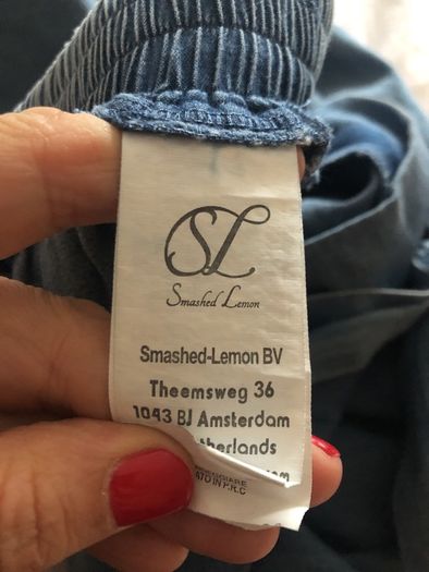 Smashed Lemon Denim style flared Trousers 12