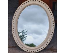 Ornate White Mirror KAS849