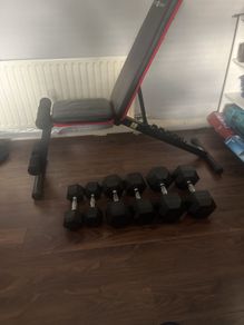 Dumbells and bench