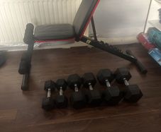Dumbells and bench