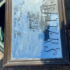 H Grattan's advertising, wine spirits beer mirror ,buyer collects,,sold as seen ,nice in any home bar or man cave pub restaurant etc,