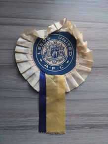 Vintage Football Memorabilia Rossette For Leeds United Afc
