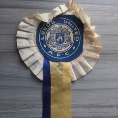 Vintage Football Memorabilia Rossette For Leeds United Afc