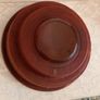 Rear Antique Watchmaker's Oil Well Pot. Turned Wood with Agate Stone Image 3