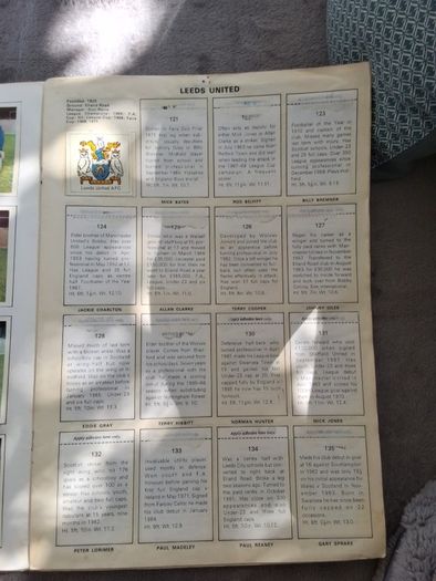 soccer stars picture stamp album 71/72