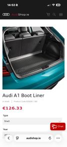 Audi A1 boot liner for 2019 to current model