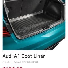 Audi A1 boot liner for 2019 to current model