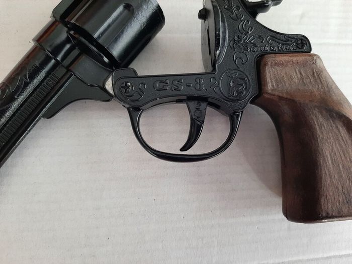 vintage new toy gun in box and holster