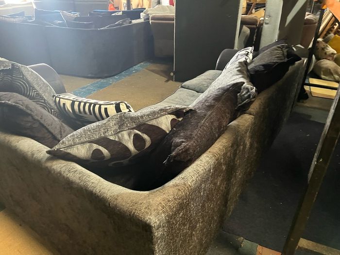 black/grey corner sofa couch