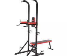 Power Rack With Foldable Bench