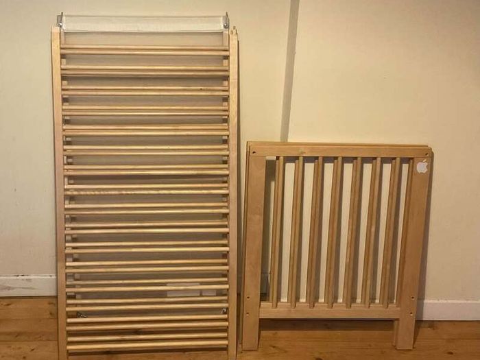 Large Wooden Baby Cot | Natural Wood Finish