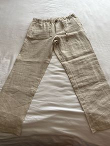 BRAND NEW - Men's cream linen pants, large