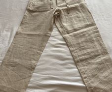 BRAND NEW - Men's cream linen pants, large