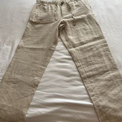 BRAND NEW - Men's cream linen pants, large