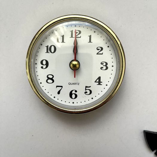 New 65mm Gold Clock Inserts, Quartz Fit-Up