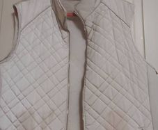cream padded gilet