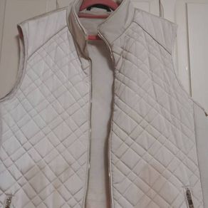 cream padded gilet