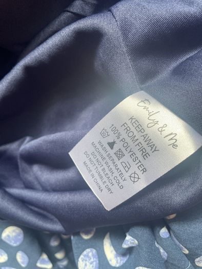 Emily & Me V neck purple navy midi dress UK 16