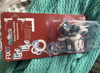 New FIXIT Shower Glass Roller Replacement Set chrome