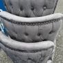 Velvet Grey Dining Chairs Image 3