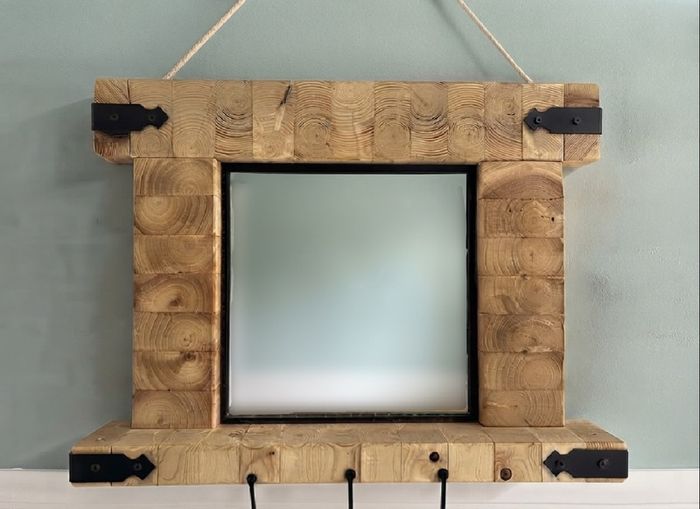 Very unique wall hung mirror