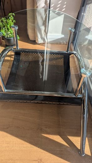 Glass coffee table