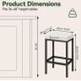 66 cm Bar Stools Set of 4, White Breakfast Barstools, Kitchen Bar Stool Image 2
