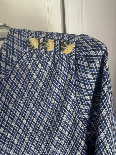 Brand new navy with silver thread Savida long sleeve blouse size UK14 EU42 Postage included