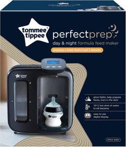 (EUR 260+25) Tommee Tippee Baby Bottle Maker Machine Perfect Prep Day & Night Black with 2 brand new filters