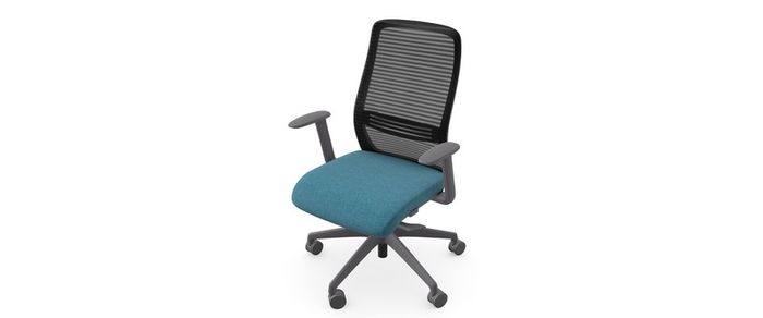 NV High Back Swivel Mesh Chair Grey Frame with adjustable arms