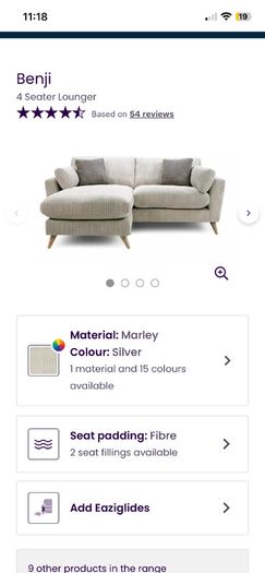 Benji DFS 3 seater L shaped couch