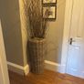 Very tall rattan planter with contorted willow Image 2